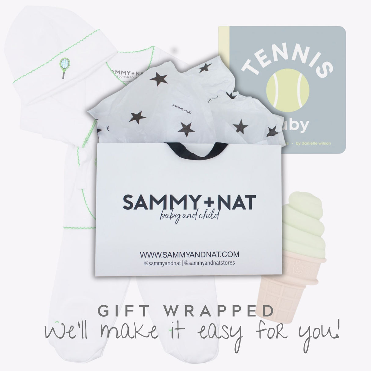 Newborn Baby Gift Set - Tennis/Green