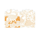 Two decorative paper bags with animal illustrations on a white background