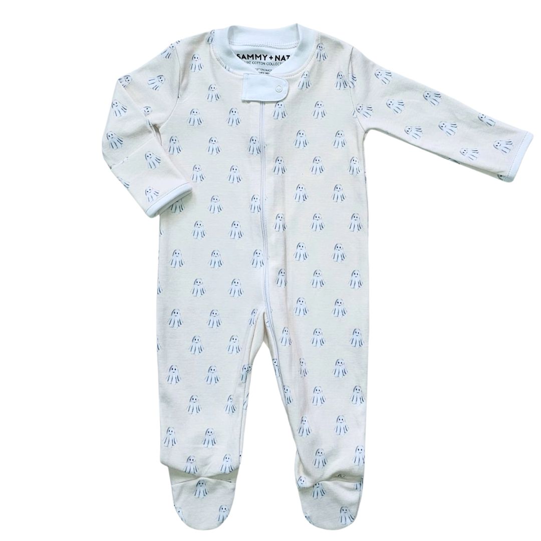 Friendly Ghost Zipper Romper