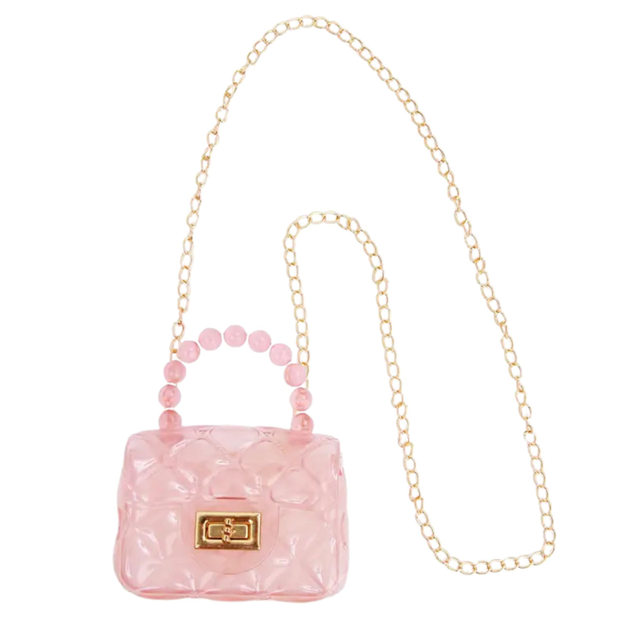 Clear Jelly Purse in Pink