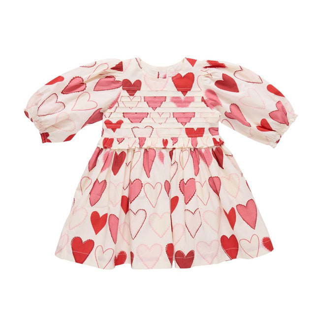 Dress with heart pattern on a white background