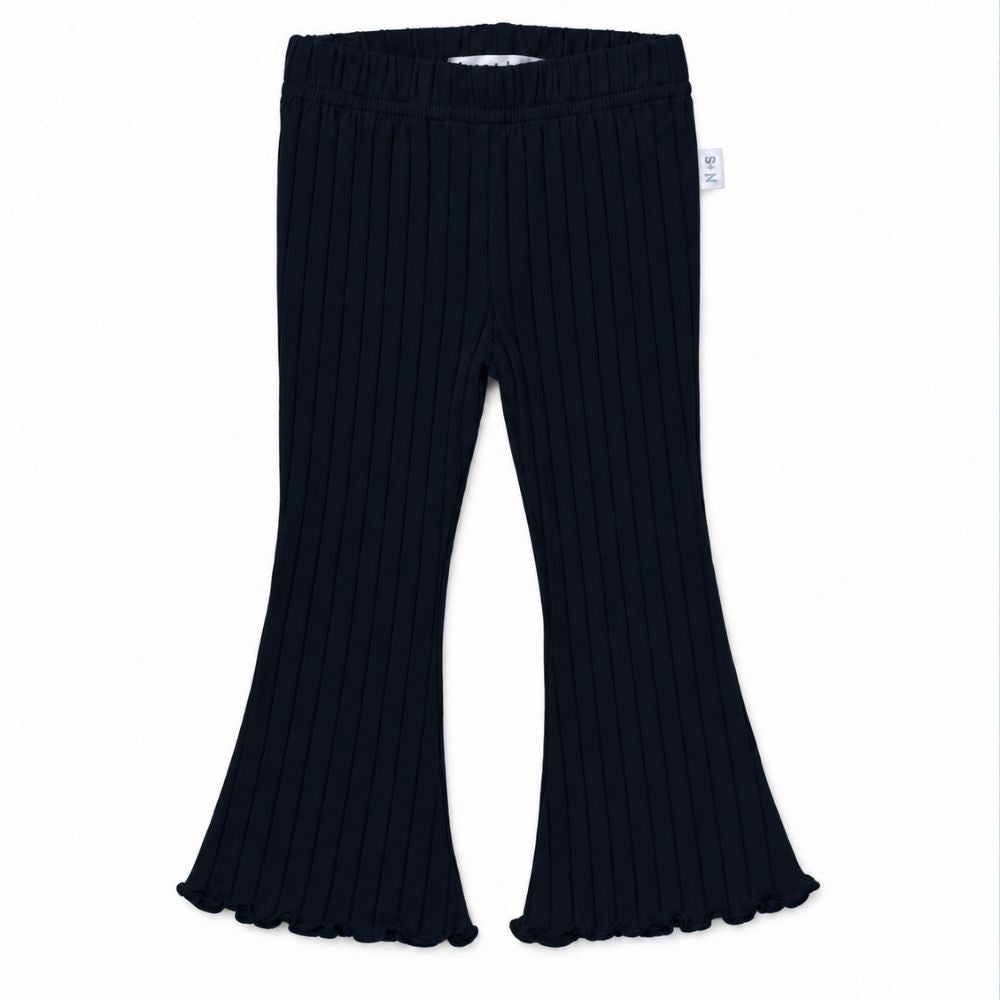 Kids Ruby Ruffle Flared Pant in Navy2