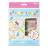 Gummy Bear jewelry kit packaging with colorful beads and tools on a white background
