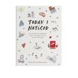 Book titled 'Today I Noticed' with illustrations on a white background