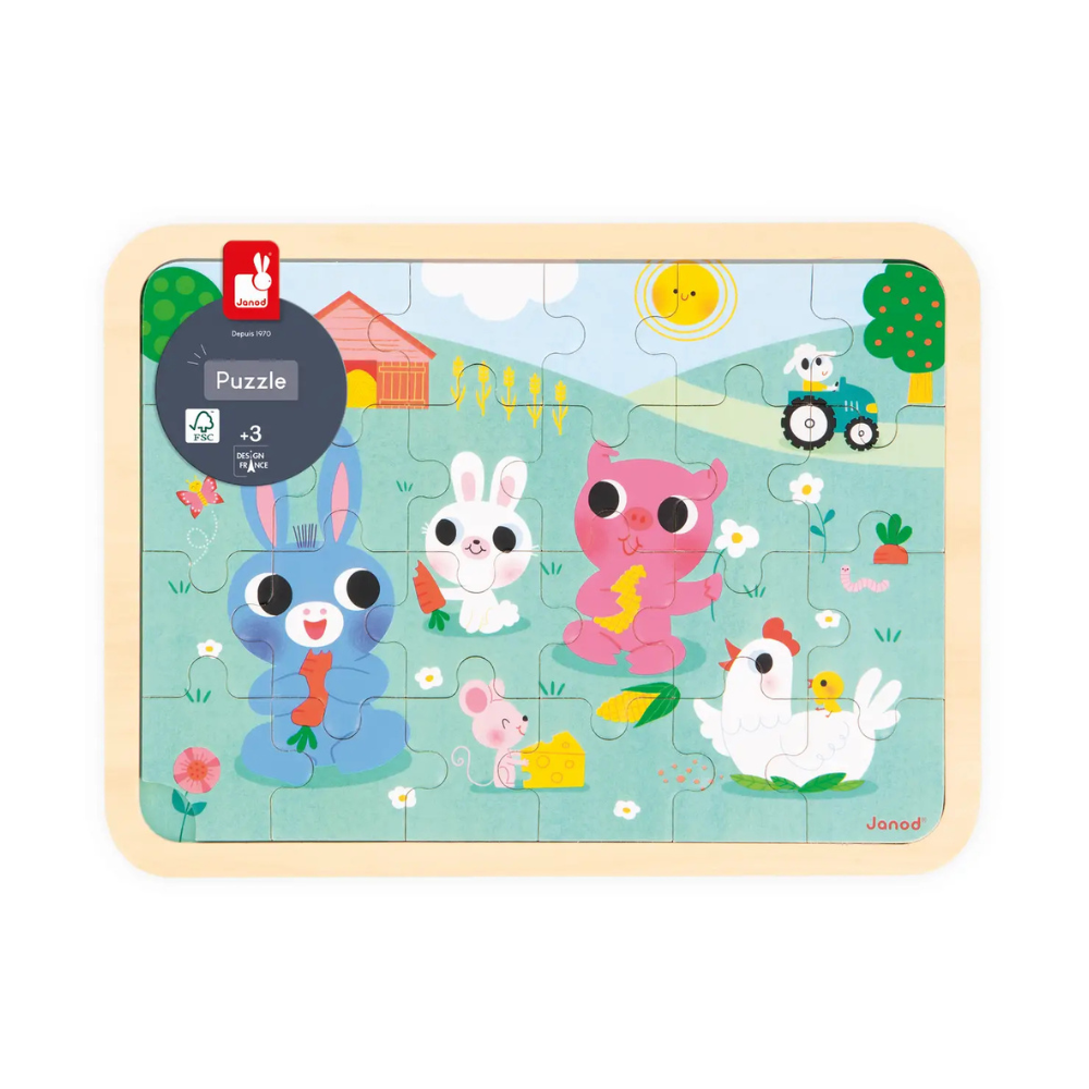 Farm Spot-The-Difference Wooden Puzzle