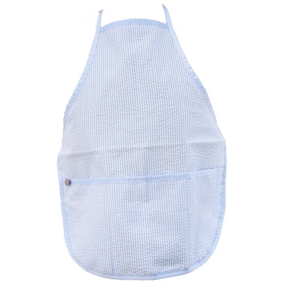 Seersucker Art Smock in Baby Blue