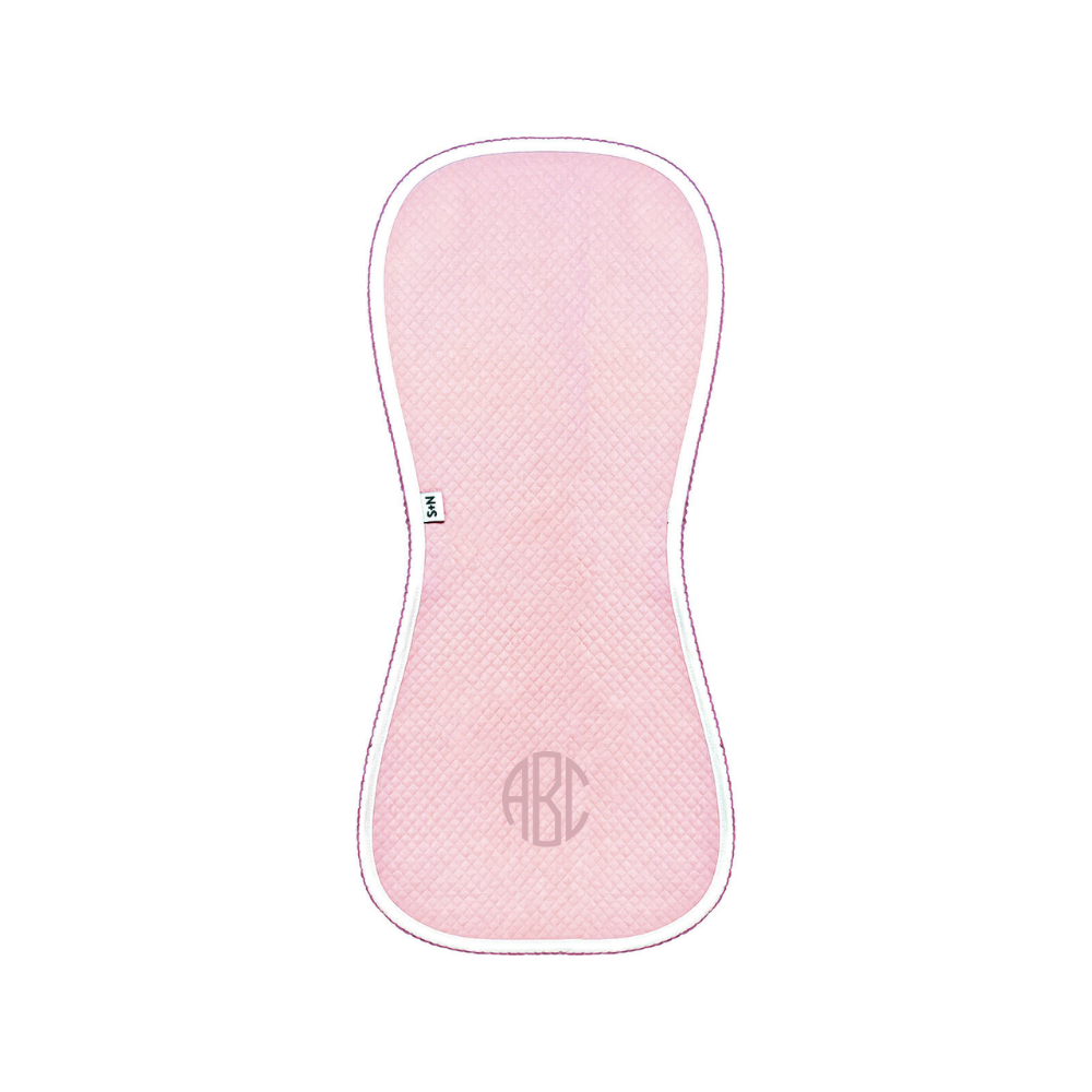 Diamond Baby Burp Cloth in Pink/Rosewood