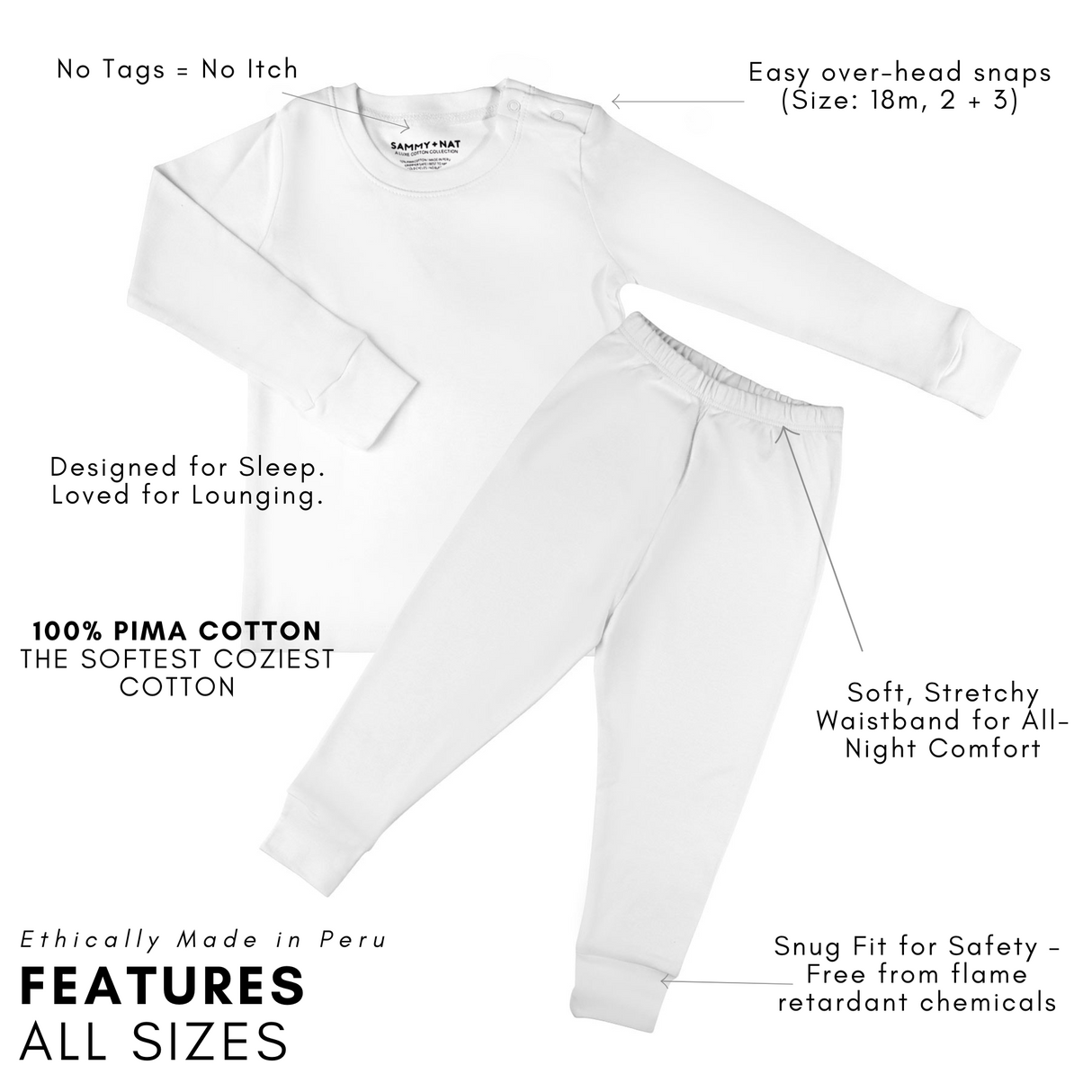 Classic Stripe Pajama Set in Light Blue details 1