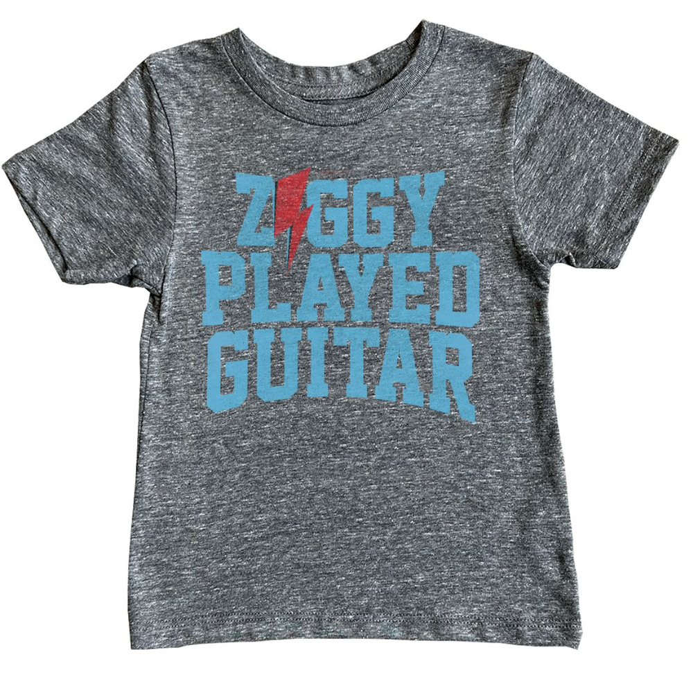 Ziggy Bowie Short Sleeve Tee in Tri Grey