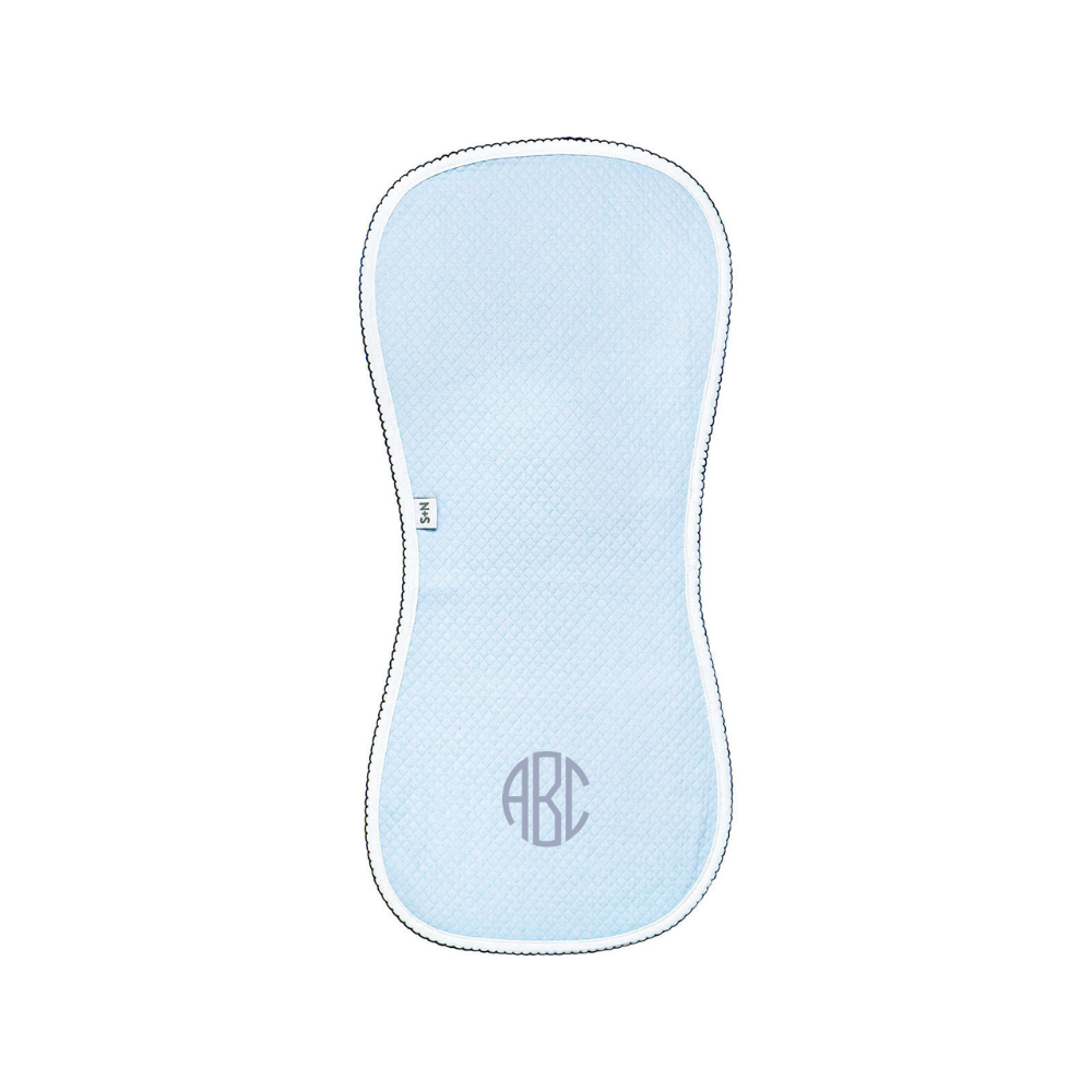 Diamond Baby Burp Cloth in Light Blue/Navy