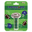 Lip balm packaging with football design on a green background