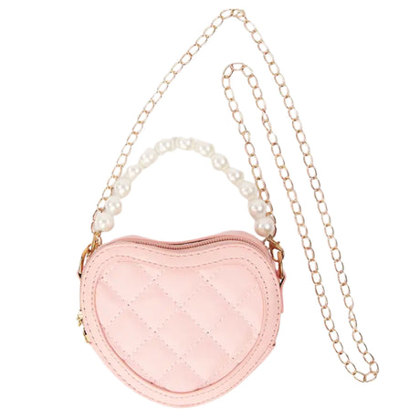 Quilted Heart Purse in Pink
