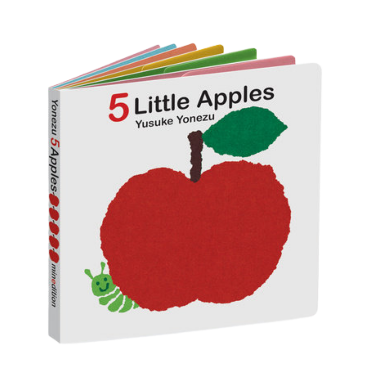 Children's book titled '5 Little Apples' with a red apple illustration on the cover.