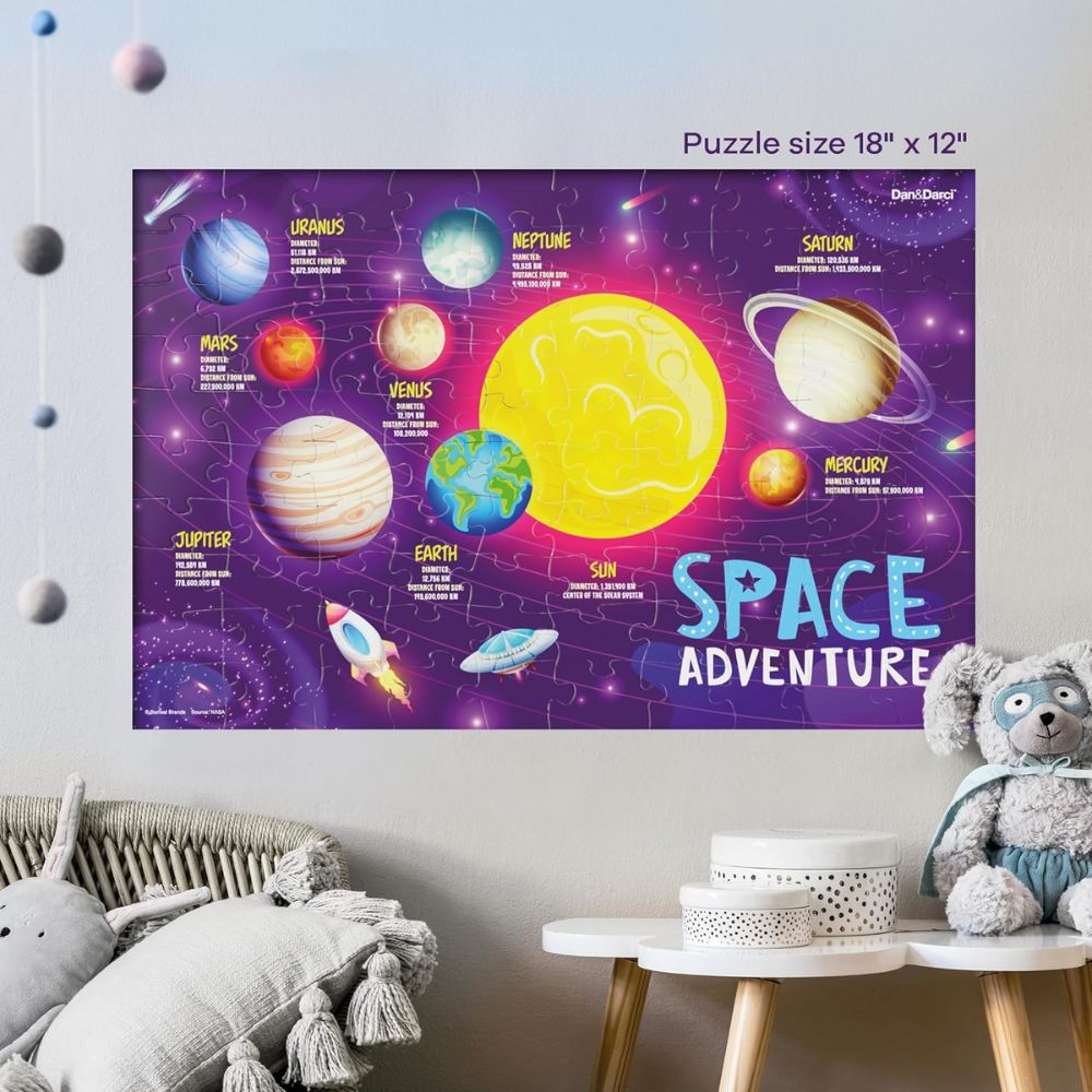 Glow in The Dark 100 Piece Galaxy Jigsaw Puzzle