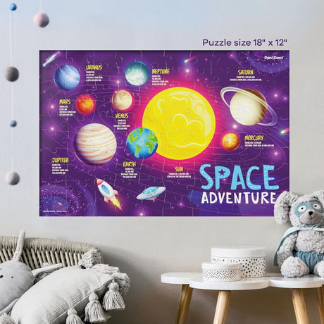 Glow in The Dark 100 Piece Galaxy Jigsaw Puzzle