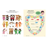 Educational page from a children's book with illustrations and text on Valentine's Day.