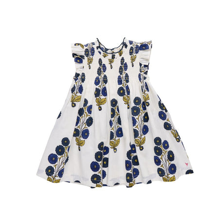 Peachy Dress - Navy Strawflower