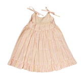 Alena Dress in Pink Stripes