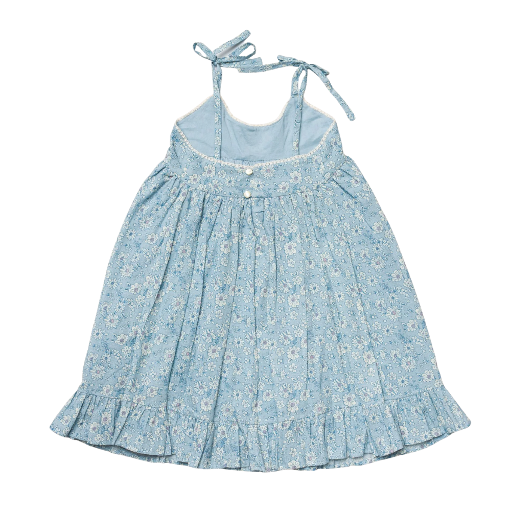 Alena Dress in Tonal Floral Blue