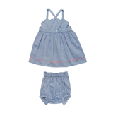 Alice Dress & Bloomer in Summer Sky
