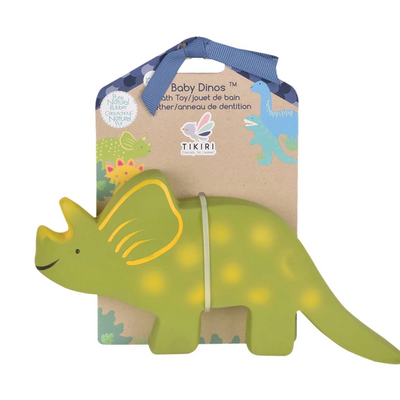 Baby Triceratops Natural Organic Rubber Toy front
