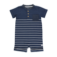 Navy and Gray Stripe Henley Romper