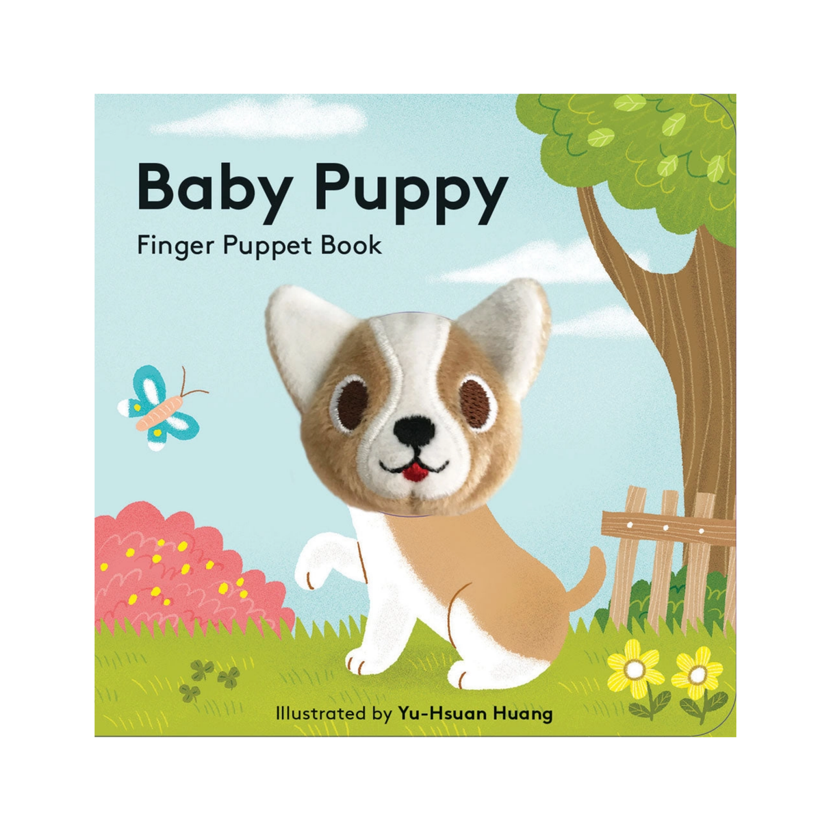 Mini book with dog on cover and white background