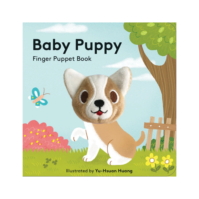 Mini book with dog on cover and white background