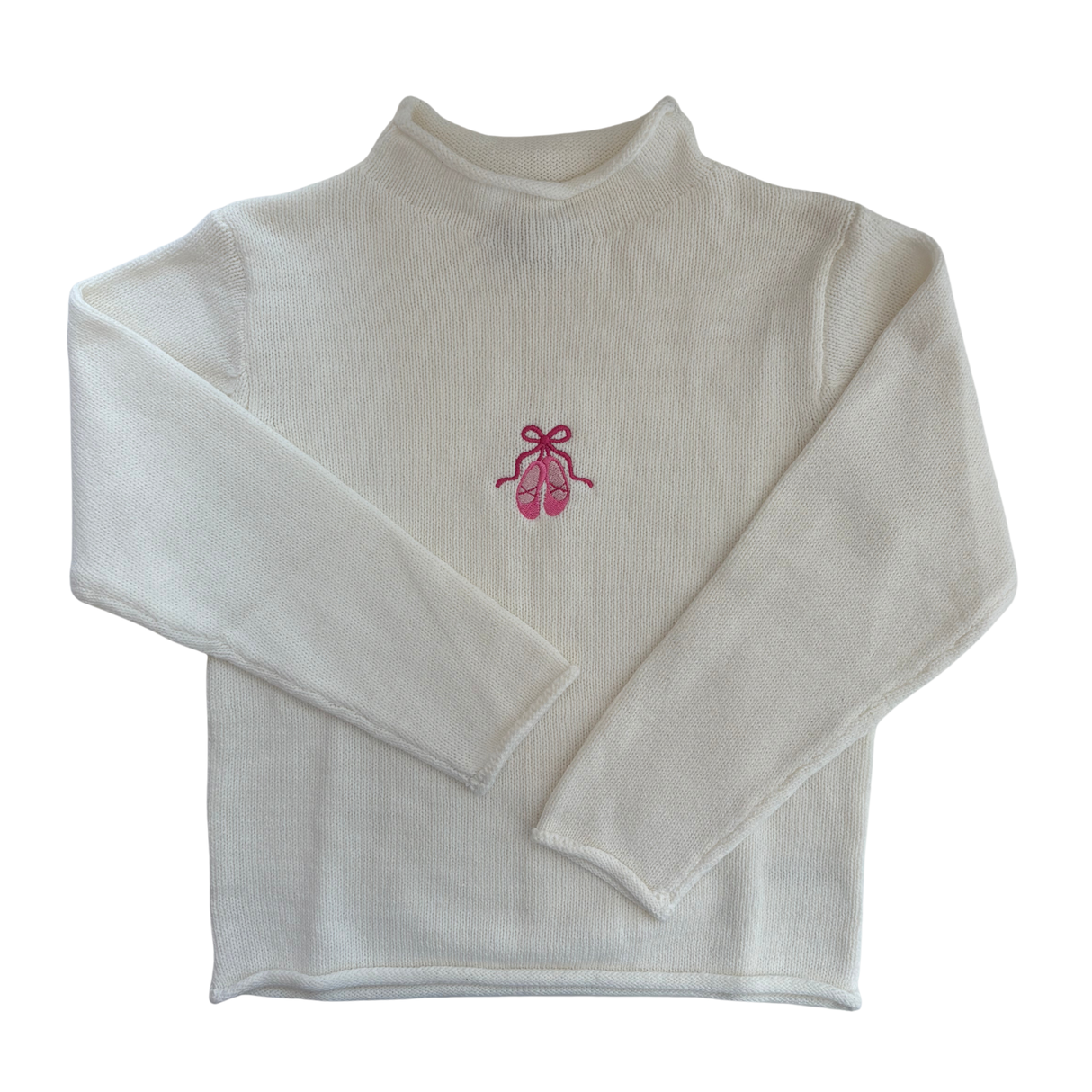 Ballet Rollneck Sweater in White