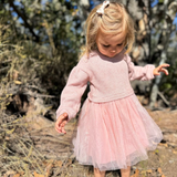 Birdie Dress in Rose Knit