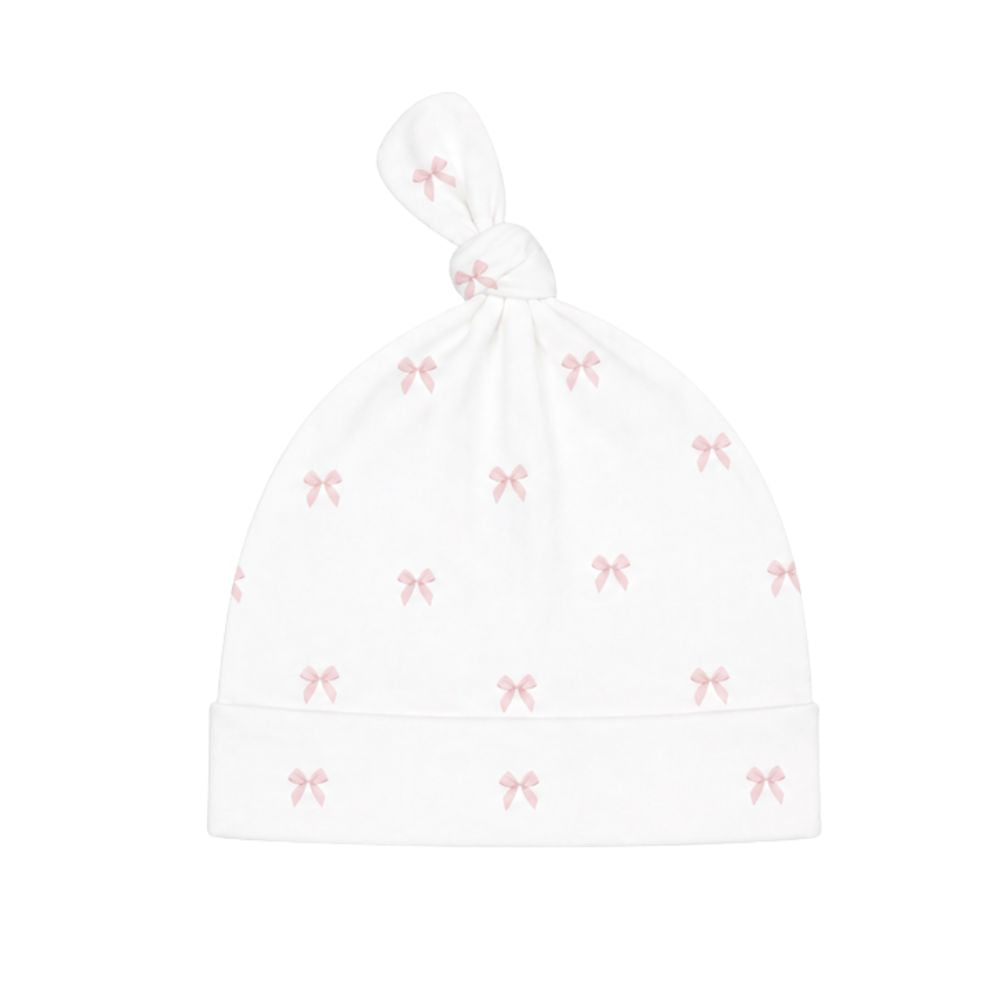 Bows Top-Knot Receiving Hat
