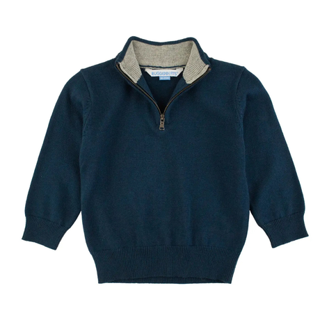 Dark Navy Quarter-Zip Sweater