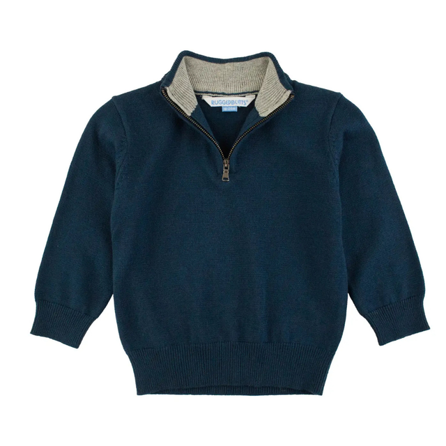 Dark Navy Quarter-Zip Sweater