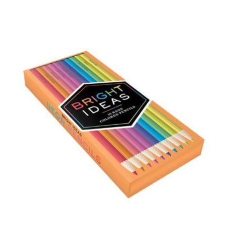 Colored pencils on pencil case on white background