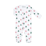 Classic Christmas Zipper Romper no feet