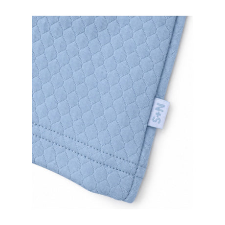 Baby Chet Quarter-Zip Quilted Sweater in Sky Heritage