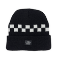 Black and white beanie one white background