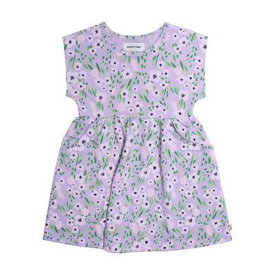 Carly Dress in Lavender Flowers Big Girl