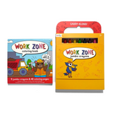 Carry Along Crayons & Coloring Book Kit - Work Zone front