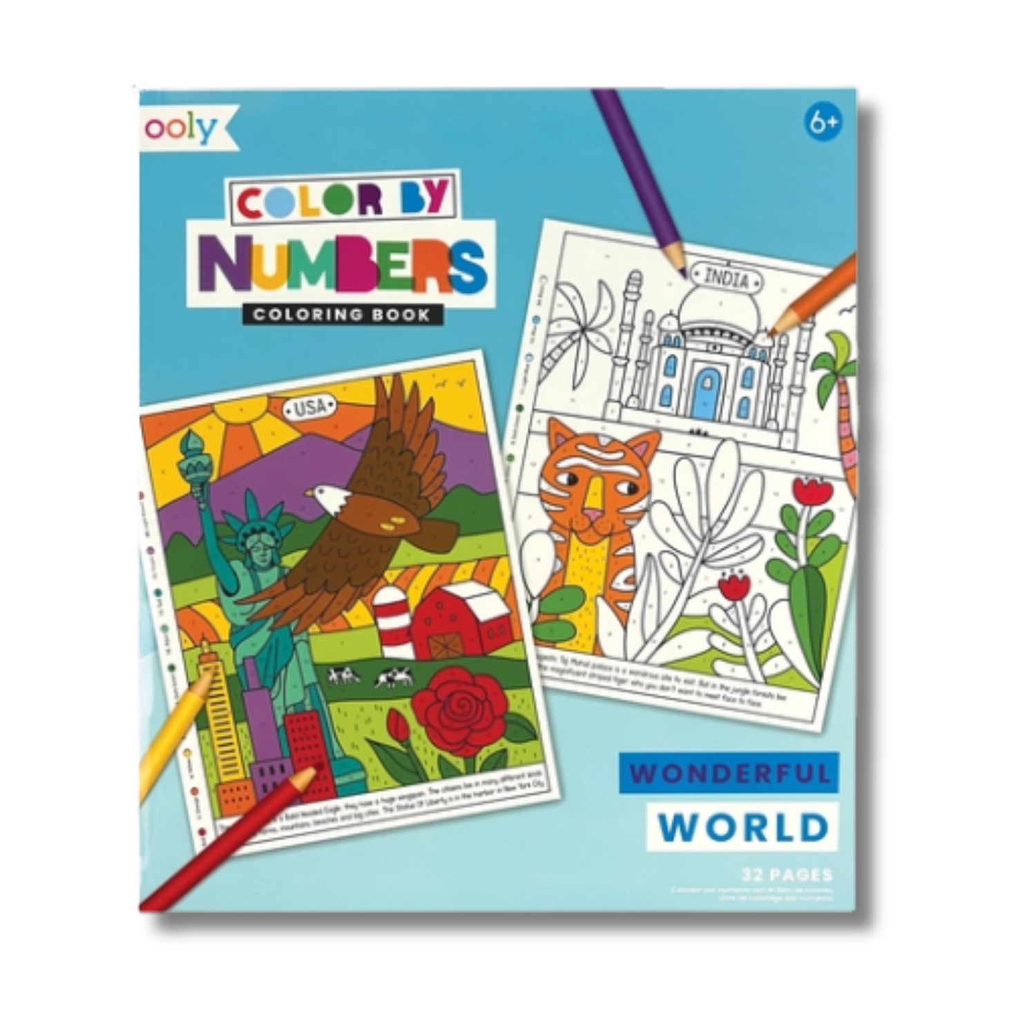 Color By Number Coloring Book - Wonderful World front