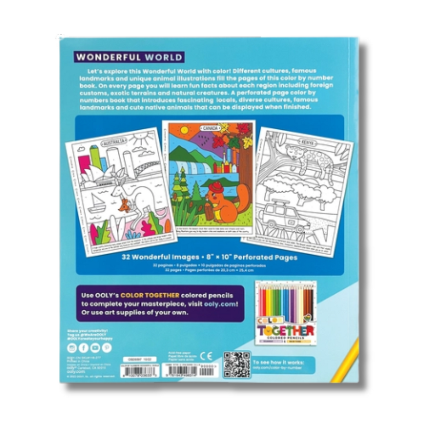 Color By Number Coloring Book - Wonderful World back