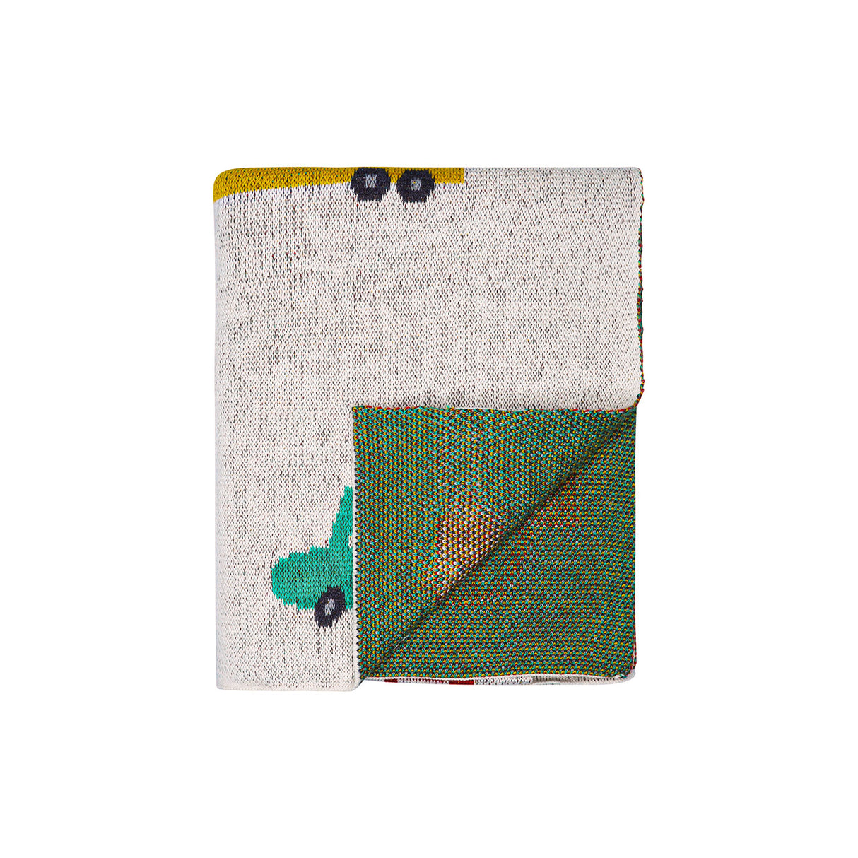 Cozy Knit Baby Blanket -  Cute Cars