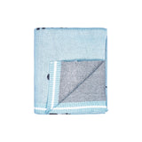 Cozy Knit Baby Blanket - Ziggy Zebra Blue