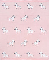 Cozy Knit Baby Blanket - Ziggy Zebra Pink