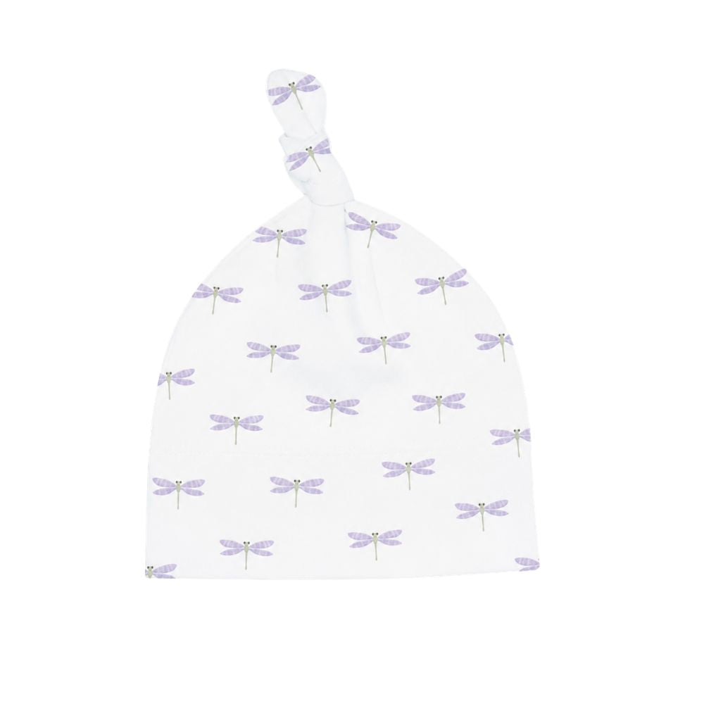 Dragon Fly Top-Knot Receiving Hat