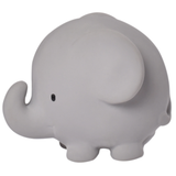 Gray elephant-shaped object on a white background