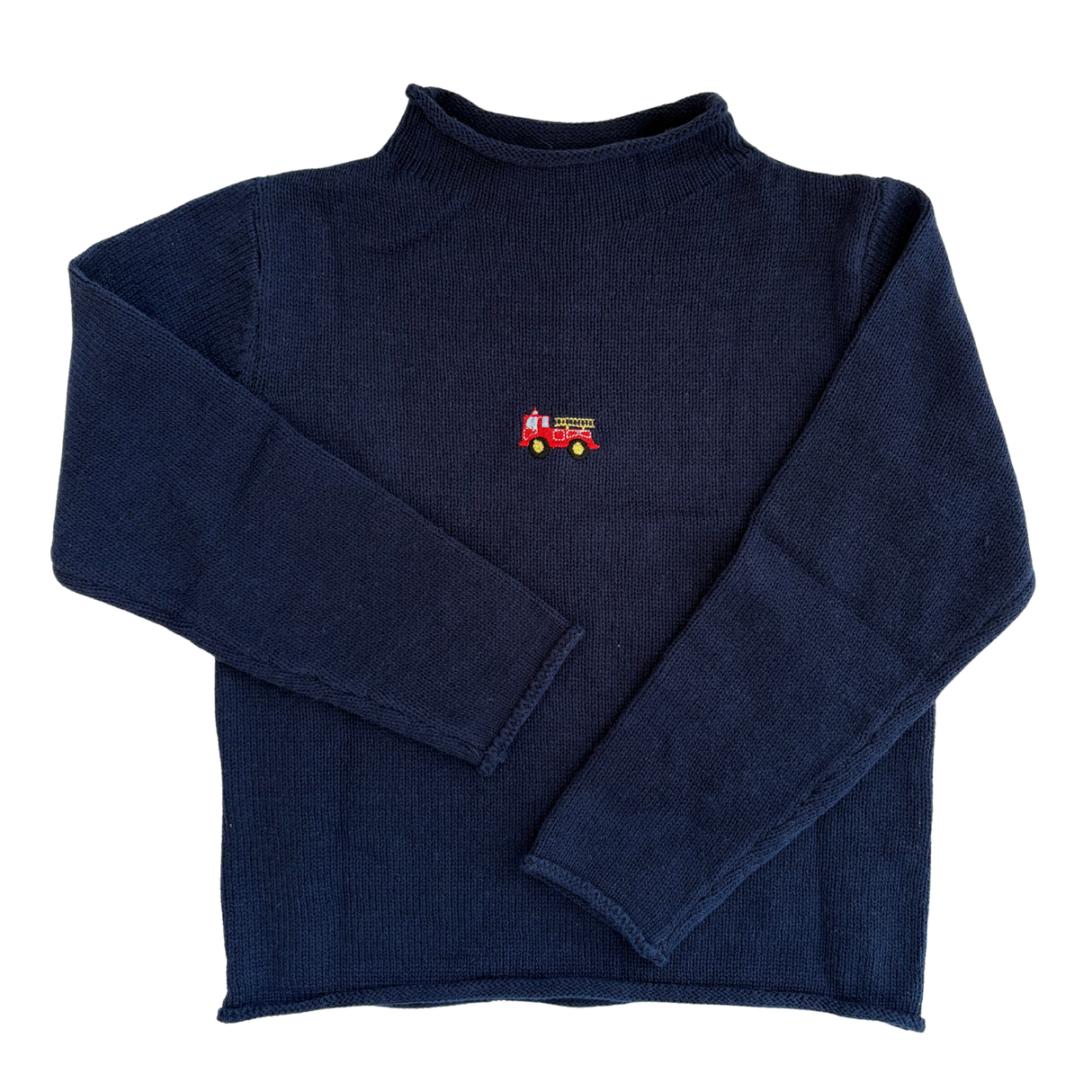 Firetruck Rollneck Sweater in Navy