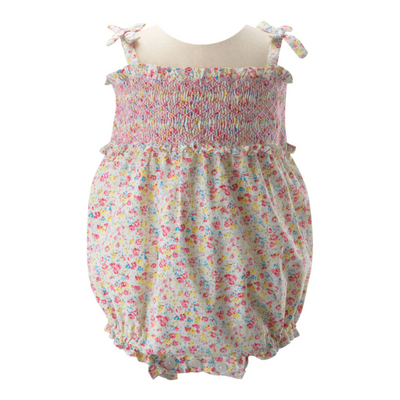 Floral Smocked Bubble front