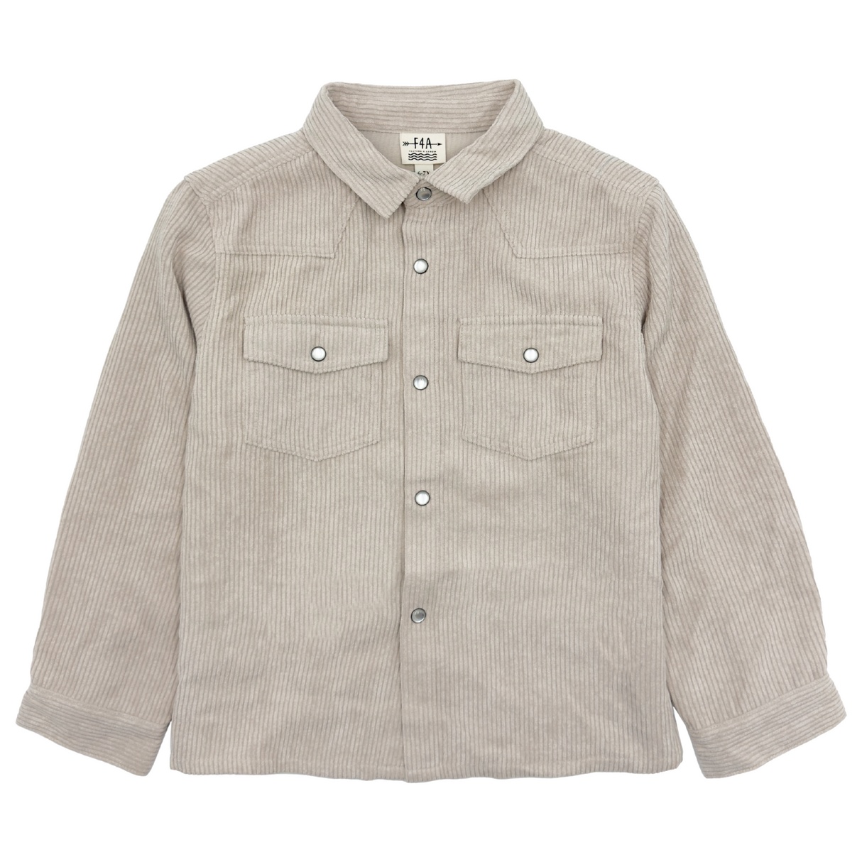 beige corduroy jacket on white background 
