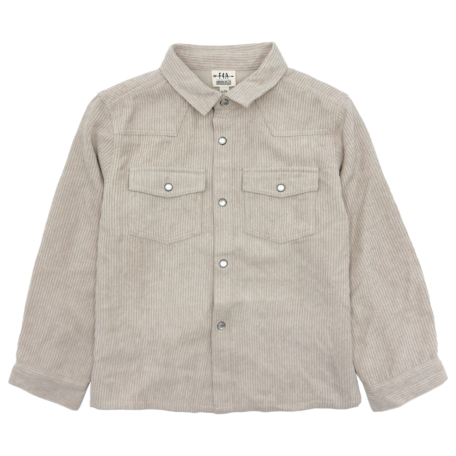 beige corduroy jacket on white background 